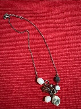 Silpada Stirling Silver Necklace with pearl and gemstones